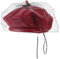 PACKOVE Béret Chapeaux pour Femmes Béret en Cuir PU Béret Rétro Français Unique Casquette De Violoneur Vintage Fascinateur Voile Décontracté Chapeau De Citrouille Artiste Peintre