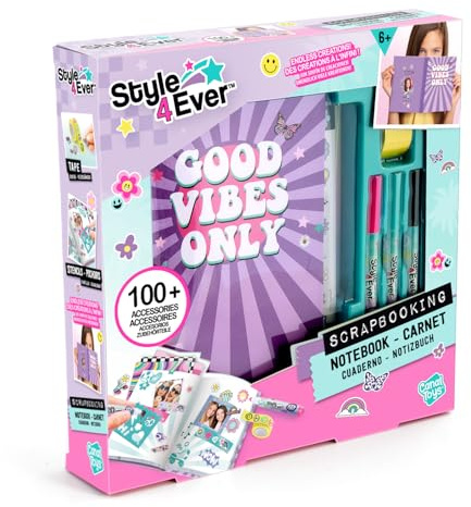 Canal Toys - Style 4 Ever - Carnet Secret De Scrapbooking Pour Enfants Dès 6 Ans - Activité Manuelle Avec Stickers Feutres Pochoirs Et Accessoires Pour Personnaliser Et Customiser Son Carnet - OFG 298