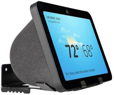 shinar Metall Halterung Wandhalterung NUR für Echo Show 8 3. Generation Zubehör für NUR Show 8 3. Generation mit Kablemanagement Schwarz (Schwarz)