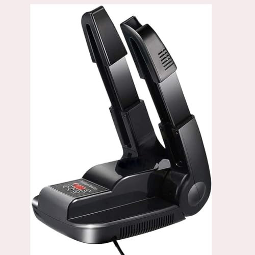 Sèche-chaussures, sèche-gants, chauffe-bottes avec souffleur de chaleur, support réglable portable et minuterie, conception pliable et séchage rapide pour chaussures, gants, chapeaux, chaussettes,