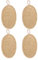 WUSJCOF Spugna Esfoliante Luffa Naturale Pad Peeling per il Corpo e Lavaggio Piatti, per Donna e Uomo, Materiale Naturale (4 Pezzi)