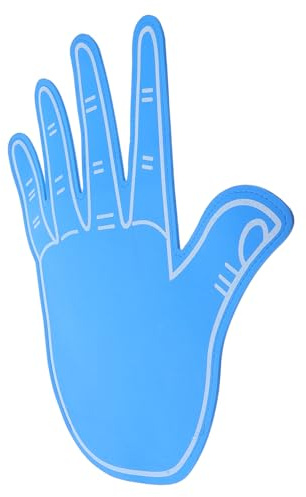 Garneck Mano Gigante in Schiuma Eva per Tifo Cinque Dita Separate, Portatile e Colore Blu Vivace, per Celebrazioni e Performance Sportive