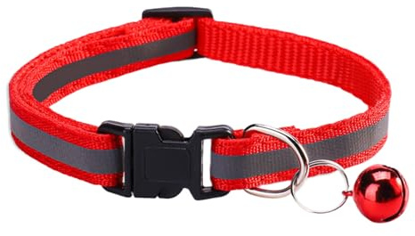 Collare per gatto, collare riflettente con campanellino integrato, accessorio leggero resistente alle intemperie per escursionismo, esplorazione all'aperto e dressage