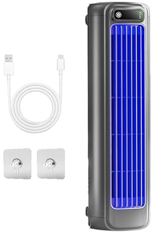 xowwyue Portable Air Conditioner Fan, 3 Speeds, USB Wind Blowing Fan, Wall-Mounted, Multi-Purpose, 31.2x8.3cm
