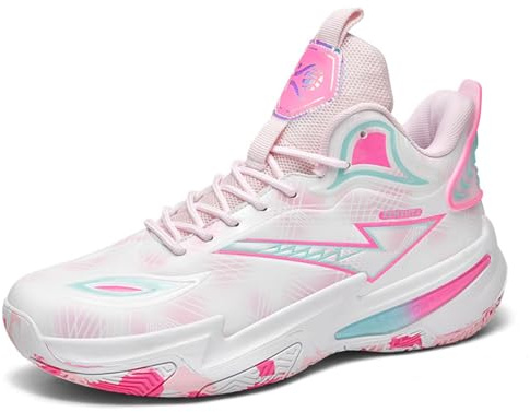 Ucilxi Chaussures de Basket-Ball Montantes Antidérapantes et Respirantes, Légères et Résistantes à l'usure, Sneakers de Sport Confortables pour Adolescents et Adultes, Usage Intérieur Extérieur