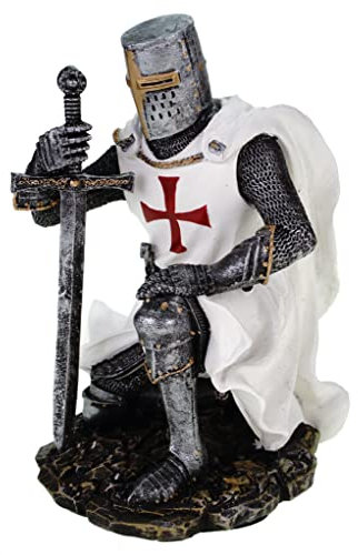 Joh.Vogler GmbH Kneeling Templar with White Handling with Sword