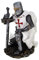 Joh. Vogler GmbH Knights Templar Kneeling 18 cm Figure Templar Knight Templar Cross Decorative Sculpture Soldier Elite Unit Medieval