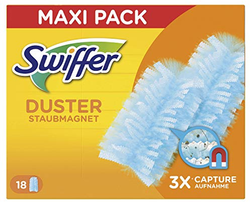 Swiffer Dusters - Recambios para plumero, capturan hasta 3 veces más polvo y pelo que un plumero tradicional, 18 unidades, 18 unidad, 1