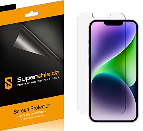 Supershieldz (6 Pack) Designed for iPhone 17e, 16e, 14, 13, 13 Pro (6.1 inch) Screen Protector, High Definition Clear Shield (PET)