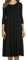 Womens Ladies Plain Jersey Swing Dress Casual Long Sleeve Midi Dress Skater UK Size (Black, 20-22)