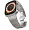 CHANCHY Bracelet en acier inoxydable pour Apple Watch Ultra/Ultra 2 maillons 49 mm, 46 mm, 44 mm, 45 mm, bracelet en métal avec fermoir déployant pour Apple Watch Series 10 9 8 7 6 5 4 SE (titane, 49