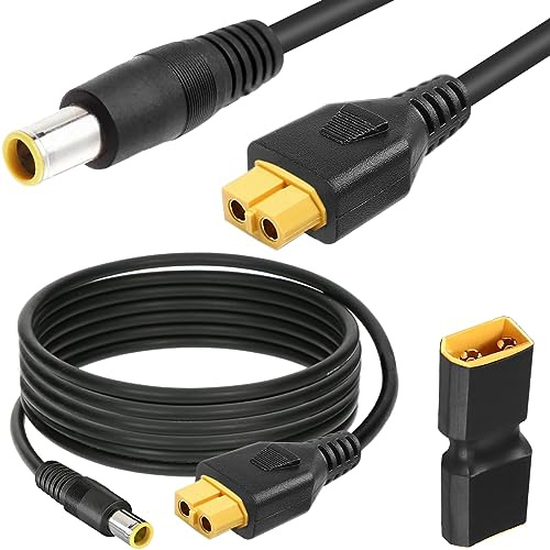 Xiatiaosann DC 8mm auf XT60 Adapterkabel Ladekabel, XT60 Weiblich auf DC7909 7,9×0,9mm Stecker 12V Stromkabel für tragbares RC-Lipo-Akku-Kraftwerk, 14AWG-Konvertierungskabel