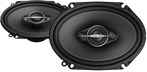 Pioneer TS-A6881F 6 x 8 4-Weg-Koaxial-Lautsprecher Set mit 2 Lautsprechern (je 350 W max., 80 W Sinus), kraftvoller Klang, hoher Wirkungsgrad, 62 mm Einbautiefe, 133 x 191 mm Einbauausschnitt