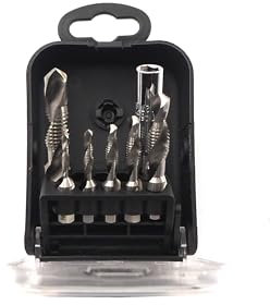 Matador 07680001 - Juego de machos de roscar 3 en 1 | M3 - M10 | Brocas – Cortador de roscas – Desbarbador en una herramienta | Juego de 7 brocas con cortador de roscas