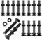ORTAVA M6 x 40 Carriage Bolts M6 Stainless Steel Carriage Bolts Carriage Bolts M6 Gate Hinge Screws Stainless Steel with Nuts and Washers Pack of 20