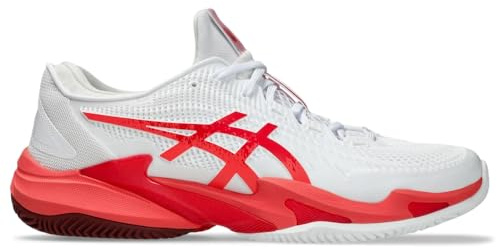 Asics Homme Court FF 3 Clay Novak, White Electric Red, 42.5 EU