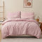 RUIKASI Housse de Couette 140x200 cm Rose avec Fermeture Éclair – Parure de Lit 1 Personne pour Lit 90x190 avec 1 Taie d'oreiller 65x65 cm – Ensemble en Microfibre Infroissable