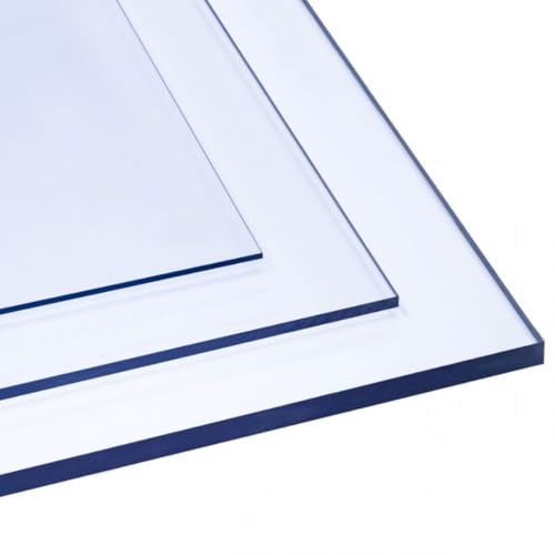 Polycarbonat-Platte 40x60cm 3mm dick - UV-beständig Bruchsicher Glas-Klar Robust & Vielseitig - Zuschnitt von Polycarbonat Transparent - PC Kunststoff-Glas - Gewächshaus-Platten