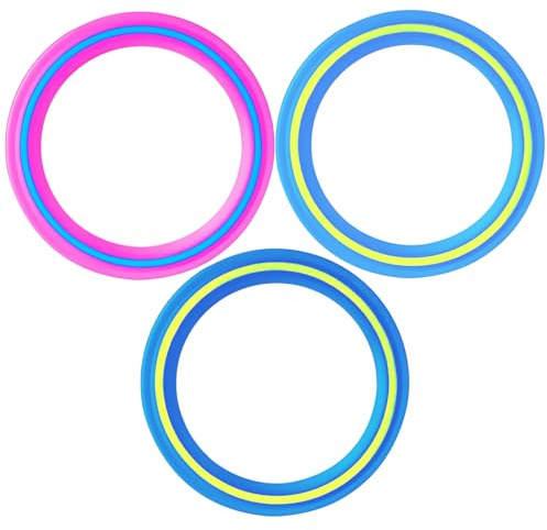 SZSMW 3 Anello Frisbee - Anello Volante - Flying Ring - Adatto A Celebrazioni Familiari, Date di Gioco E Giochi da Genitore-Figlio, Adatti A Bambini E Adulti di Tutte Le Età