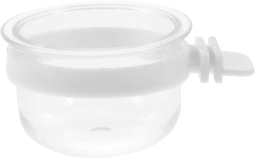 HOLIDYOYO Mangeoire pour Perroquets Plastique Transparent Bol Suspendu Antidébordement Distributeur Nourriture et Eau et Lavable Compatible Perruches et Oiseaux de Cage Réutilisable