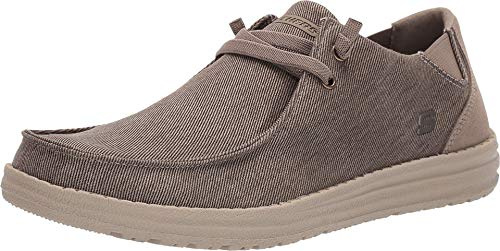 Skechers MELSON RAYMON, Zapatillas para Hombre, Khaki Canvas, 41 EU