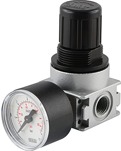 Fittingteile - Druckregler Baureihe 0 - Vordruckabhängig - 600 l/min - Druckminderer Druckluft (Gewindegröße: G 1/4 - Druckregelbereich: 0,5-10 bar)