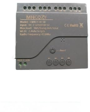MHCOZY Ewelink WiFi Relay Switch,Self-Locking/Momentary Timer WIFI Switch Module,Compatible with Alexa Google assistant (4CH WIFI RF)
