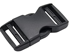 The Bead Shop – Kunststoff-Seitenverschluss für Gepäck, Rucksack/Rucksack, Gurtband 20mm - 2 pack Schwarz