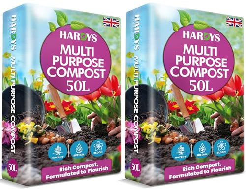 Hardys 100L Multi Purpose Compost - Potting & Seed Compost for Outdoor Plants | All Purpose Indoor Plants Potting | Nutrient Rich Fertiliser for Garden, Pots, Planter Beds
