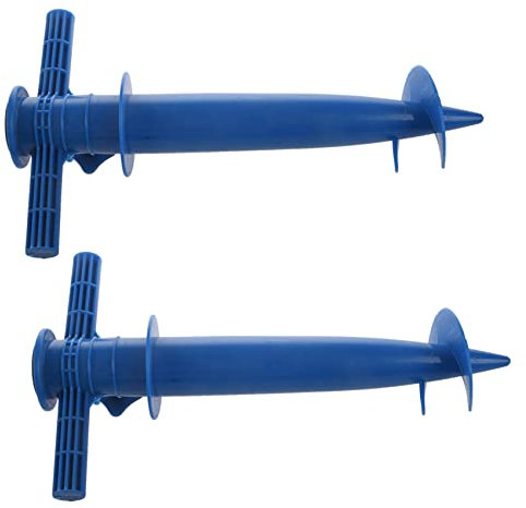 2 supporti per ombrellone da spiaggia con picchetto per da pesca, patio, ancoraggio a terra, supporto per pesca a