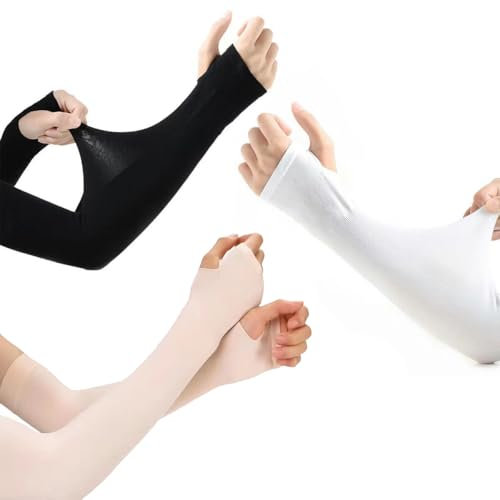 Visxcnu 6 Paia Manicotto Braccio UPF 50+ UV Protezione Manicotti di Ghiaccio Raffreddamento moderato Sport Ciclismo pallavolo all'aperto Guidare protettivi Coprire Il Tatuaggio per Donna Uomo