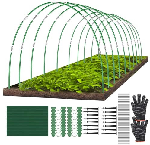 MEAOR Túnel para plantas, túnel para bancal alto, neumáticos de invernadero, arco de invernadero, túnel de invernadero, túnel de invernadero, túnel de lámina para bancal alto, arco de invernadero de 6