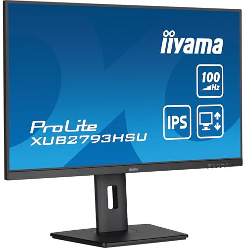 iiyama Prolite XUB2793HSU-B7 68,6cm 27 IPS LED-Monitor Full-HD 100Hz HDMI DP USB2.0 Höhenverstellung Pivot Adaptive Sync schwarz