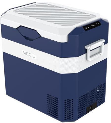 Megiu Car Fridge Portable 12V Refrigerator 40 Quart 12 Volt Freezer Compressor Cooler 12V/24V DC 110～240 V AC for Truck Van RV Camper SUV and Home Use (HC-38P5)