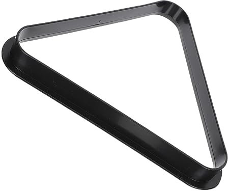 Abaodam Lagerregal Billard Spiel Dreieckiger Ballständer Pool-Stick Schwimmbad Stichwort Gestell Pool-Queue Rahmen Pool-Rack Black Plastik