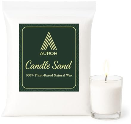 AUROH Sand Wax Granules 1kg, Pearled Candle Wax Refill, Ideal Candle Sand for Decorative Jars, Gifts - Self Melting Wax for Candle Making Wedding Decor and Crafts 1Kg
