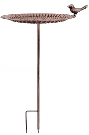 Chenxi Studio Mangeoire à oiseaux en fer forgé pour l'extérieur rural décoratif Grande station d'alimentation pour nourriture sauvage Bain d'oiseaux