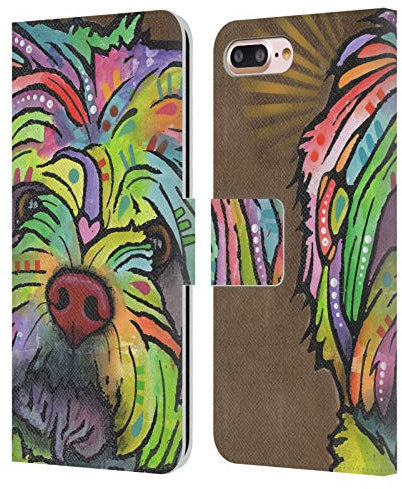 Head Case Designs Offizielle Dean Russo Amy Hunde 3 Leder Brieftaschen Handyhülle Hülle Huelle kompatibel mit Apple iPhone 7 Plus/iPhone 8 Plus