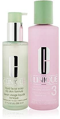 Clinique Set 3 Step Clarifying Lotion 3 mit Facial Soap Oily Skin - 400 ml