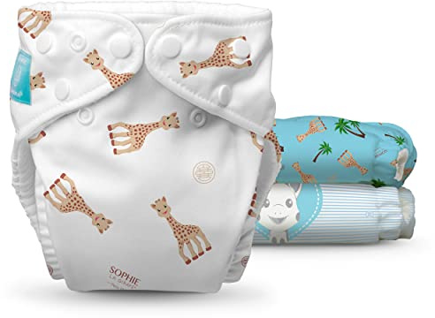 3 Pannolini 3 Inserti Sophie La Girafe (X-Small) (Blu)