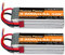22,2V LiPo Batterie 3300mAh, Lipo 6S Batterie 50C Deans T Stecker für RC Flugzeug RC Hubschrauber RC Quadcopter Drohne Auto LKW Boot Modell (2 Packs)