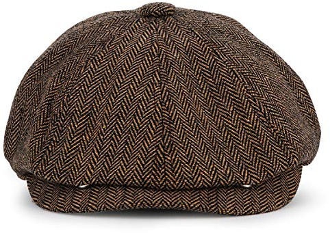 Charmylo Newsboy Cap Baker Boy Hat Gorras Planas - 8 Paneles Peaky Herringbone Tweed Gatsby Hat Ivy Irish Cap para Hombres y Mujeres