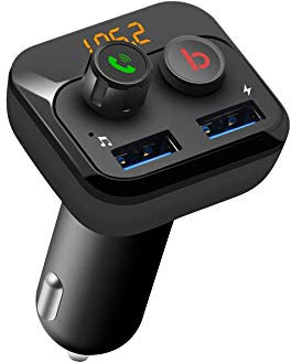 Modulador de FM PNI Valentine F250 Bluetooth 5.0, Reproductor de MP3, transmisor de FM, Ranura Micro SD, Puerto USB Dual, Dispositivos móviles de Carga rápida, botón súper bajo