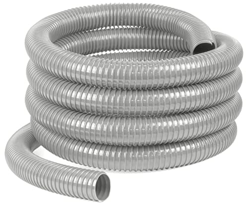 Moritz avloppsslang Ø 32 mm x 2,5 meter ljusgrå spiralslang för dammar camping husvagn husbil disk brunn transportslang pumpslang avloppsslang