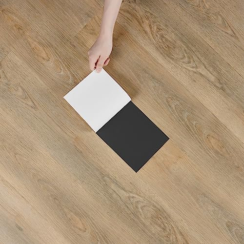 Yullpaper Klick Vinylboden Selbstklebend PVC Bodenbelag Holzoptik Fliesenaufkleber für Bad Küche Boden 24 Stück 90 X 15cm Klebevinyl Holzoptik PVC Fliesen Selbstklebend Wasserfest Bodenfliesen Vintage