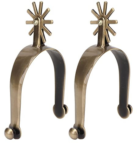 Asixxsix Westernsporen, 1 Paar Western-Cowboy-Sporen aus Zinklegierung mit Ausrüstung, Rostfreie Vintage-Pferdesporen, Exquisite Reitausrüstung, Zubehör für Reitstiefel, Männer und Frauen