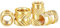 Qrity 100 Pcs Knurled Nuts, Brass Threaded Insert Kit, Female Thread Knurled Nuts, Threaded Insert Knurled Brass Nuts, M4 x 4mm x 6mm