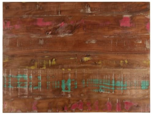 vidaXL Tischplatte, Holzplatte Rechteckig, Massivholzplatte für Tisch Esstisch Couchtisch, Ersatztischplatte, 70x50x2,5cm Altholz Massiv