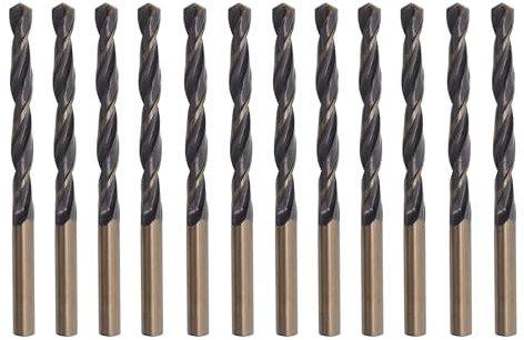 Misuyue 12pcs Foret Metal Hélicoïdaux, 4.2mm HSS Forets Meche Metal Professional pour Cuivre Fer Inox Alliage Aluminium Bois