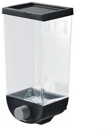 Distributeur de flocons d'avoine, matériau PP adapté pour le riz, les noix, les céréales (1,5 l, noir)